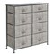 mDesign Tall Storage Dresser Furniture with 8 Slim Fabric Drawers